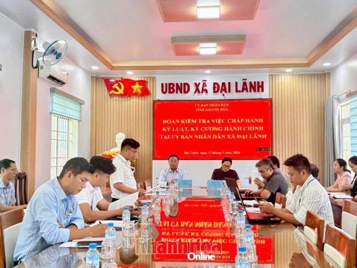 Kiểm tra việc chấp hành kỷ luật, kỷ cương hành chính tại xã Đại Lãnh