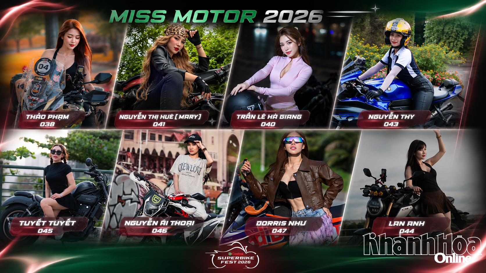 Hình ảnh một vài thí sinh tham gia vòng bình chọn của Miss Motor 2026.