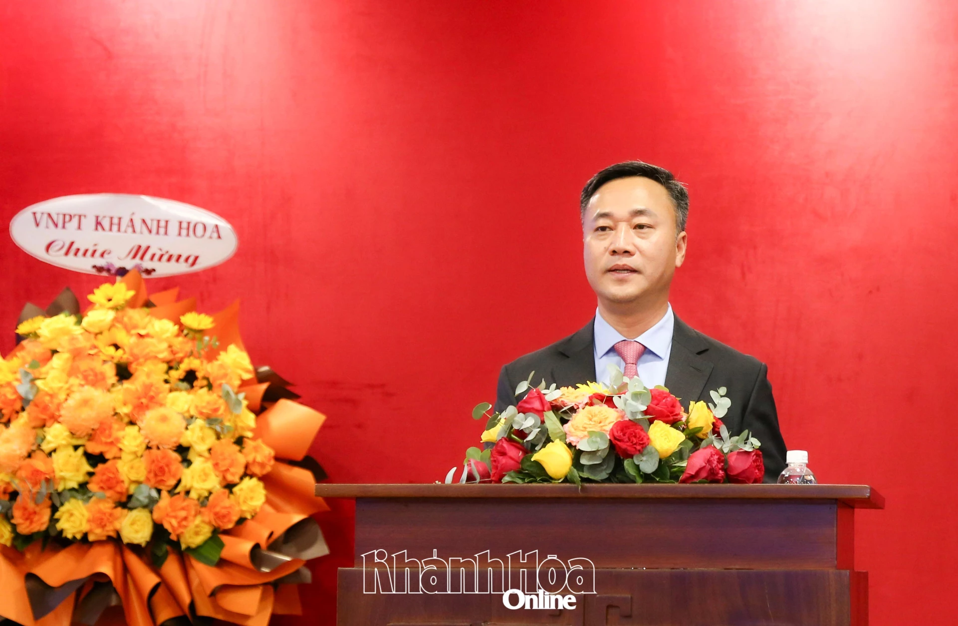 Chủ tịch UBND tỉnh Nguyễn Việt Hùng phát biểu tại lễ ký kết