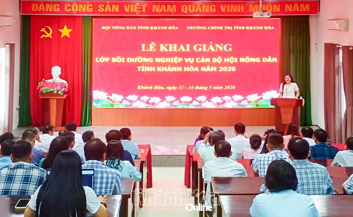 Khai giảng lớp bồi dưỡng nghiệp vụ cán bộ hội nông dân tỉnh năm 2026