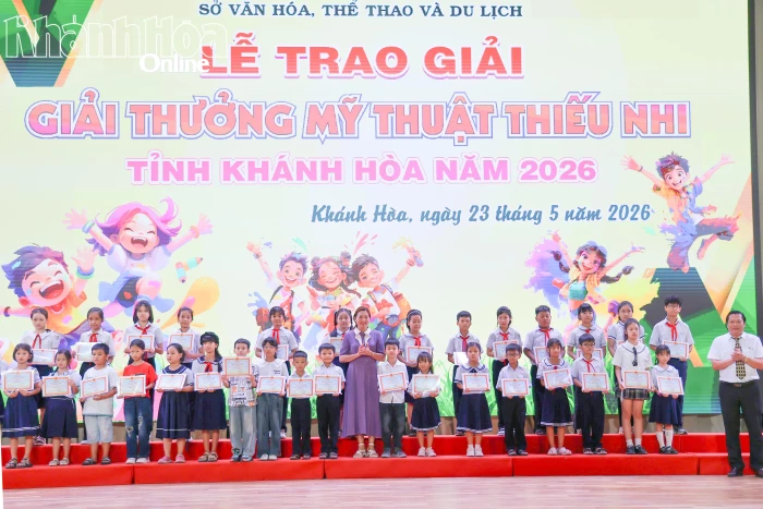 540 tác phẩm đoạt Giải thưởng mỹ thuật thiếu nhi tỉnh Khánh Hòa năm 2026