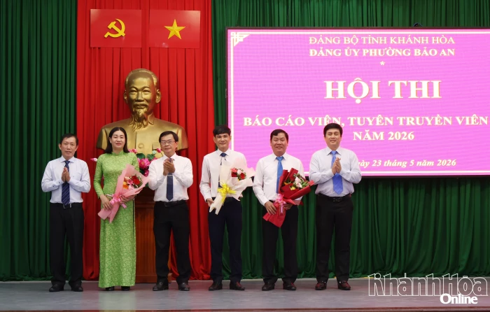 Chung khảo Hội thi Báo cáo viên, tuyên truyền viên giỏi phường Bảo An năm 2026