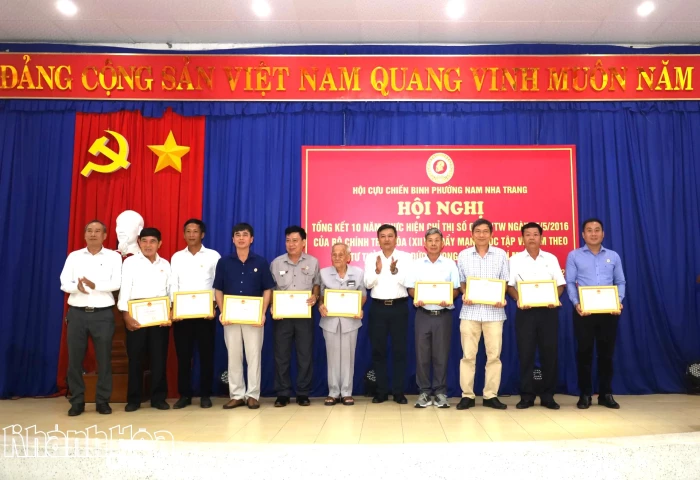 Hội Cựu chiến binh phường Nam Nha Trang tổng kết 10 năm thực hiện Chỉ thị số 05 của Bộ Chính trị