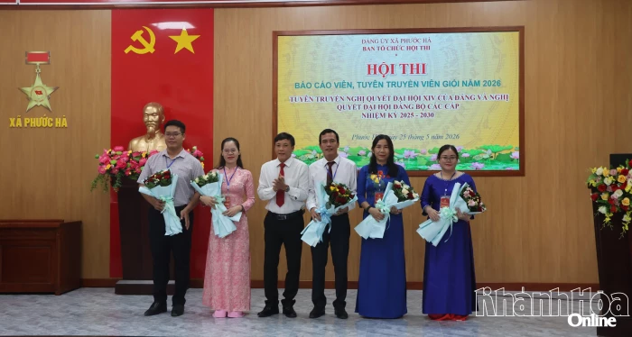Hội thi Báo cáo viên, tuyên truyền viên giỏi xã Phước Hà năm 2026