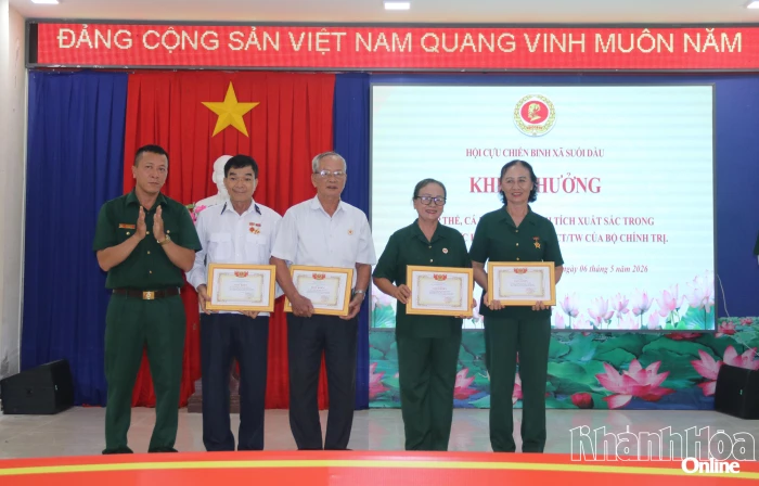 Hội Cựu chiến binh xã Suối Dầu tổng kết 10 năm thực hiện Chỉ thị số 05 của Bộ Chính trị
