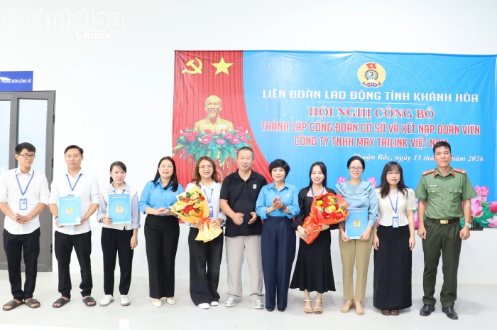 Thành lập Công đoàn cơ sở Công ty TNHH May Trilink Việt Nam