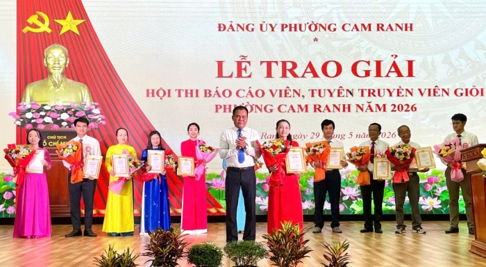 Hội thi Báo cáo viên, tuyên truyền viên giỏi phường Cam Ranh năm 2026