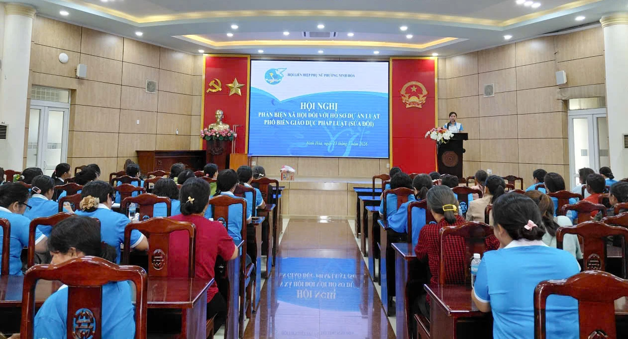 Lấy ý kiến đóng góp của cán bộ, hội viên phụ nữ đối với dự thảo Luật Phổ biến, giáo dục pháp luật (sửa đổi).