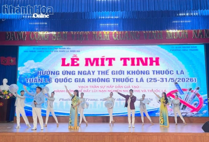 Mít tinh hưởng ứng Ngày Thế giới không thuốc lá