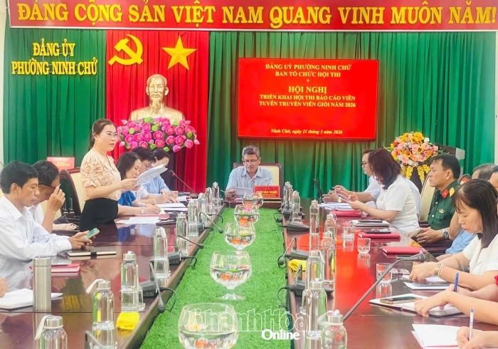 15 thí sinh vào chung thảo Hội thi Báo cáo viên, tuyên truyền viên giỏi phường Ninh Chử