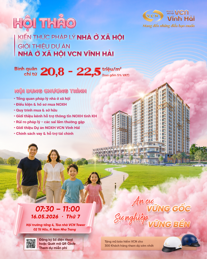 Hội thảo pháp lý Nhà ở xã hội: Cơ hội tiếp cận dự án VCN Vĩnh Hải