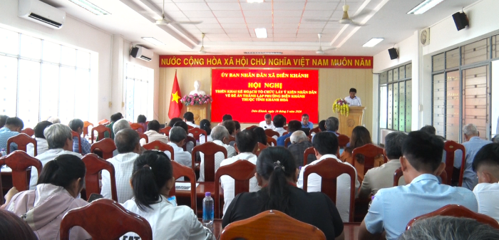 Xã Diên Khánh triển khai kế hoạch lấy ý kiến cử tri về đề án thành lập phường