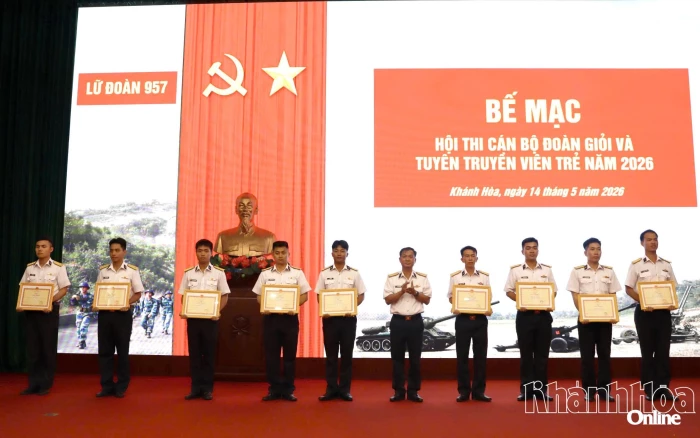 Lữ đoàn 957 tổ chức Hội thi cán bộ đoàn giỏi và tuyên truyền viên trẻ năm 2026