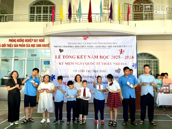 Trung tâm Phục hồi chức năng - Giáo dục trẻ em khuyết tật tổng kết năm học 2025 - 2026