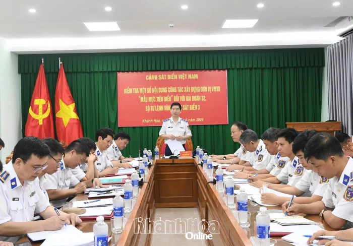 Bộ Tư lệnh Cảnh sát biển Việt Nam kiểm tra công tác xây dựng đơn vị tại Hải đoàn 32
