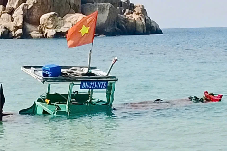 Khu vực ghe cá gặp nạn.