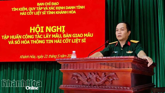 Tập huấn công tác lấy mẫu, bàn giao mẫu và số hóa thông tin hài cốt liệt sĩ