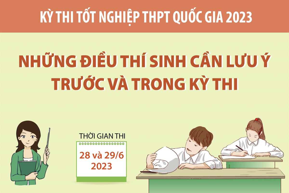 Kỳ thi tốt nghiệp THPT quốc gia 2023: Những điều thí sinh cần lưu ý trước và trong kỳ thi