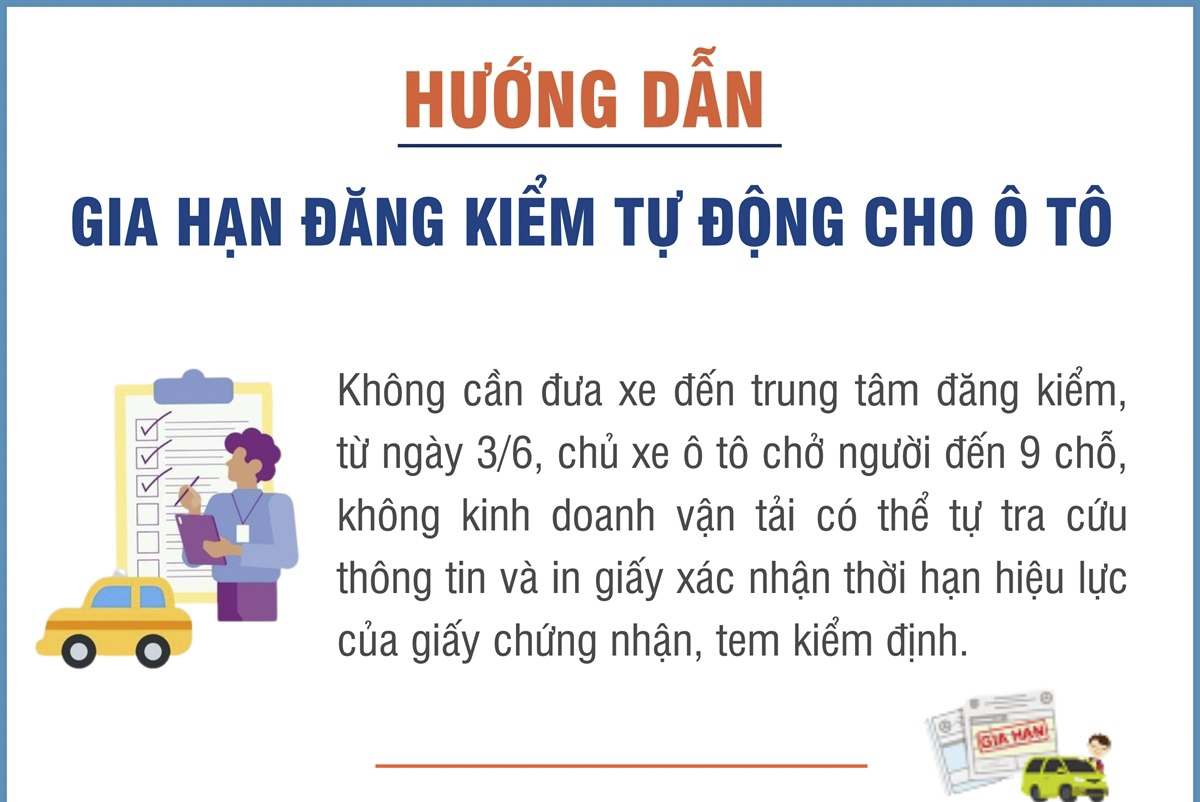 Hướng dẫn gia hạn đăng kiểm tự động cho xe ô tô