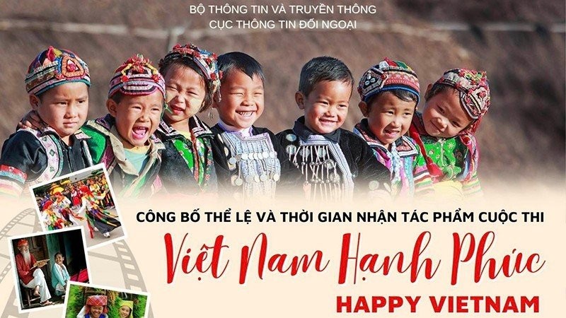 Ảnh công bố thể lệ và thời gian nhận tác phẩm cuộc thi Việt Nam hạnh phúc. (Nguồn: Cục Thông tin đối ngoại, Bộ Thông tin và Truyền thông)

