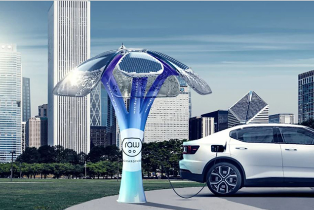 Sạc ô tô ngay dưới tán ‘cây’ năng lượng