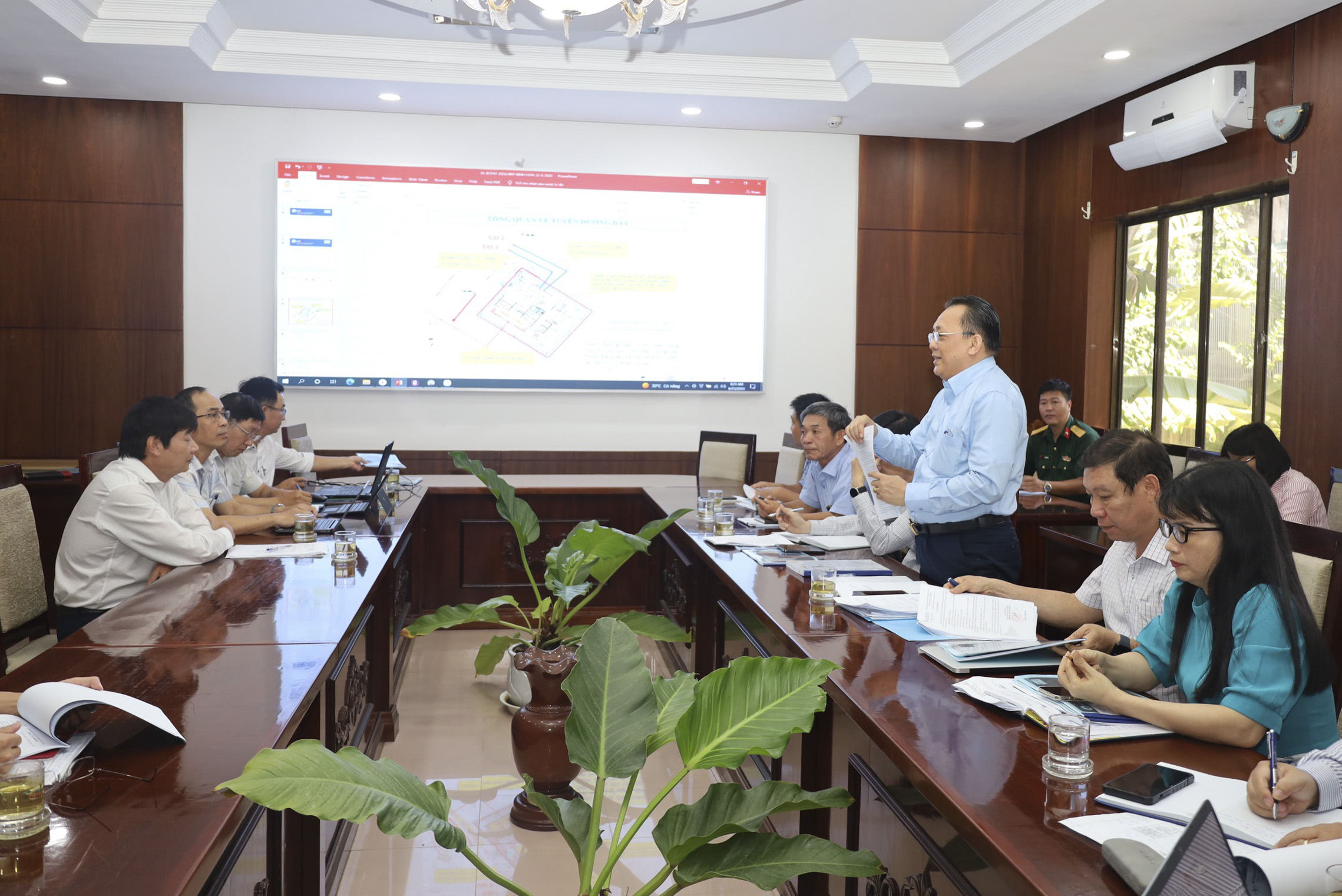 Thống nhất hướng tuyến đường dây 110kV đấu nối sau Trạm biến áp 220kV Ninh Hòa