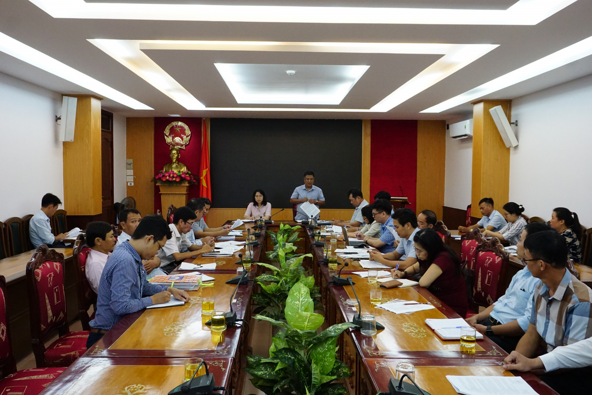 Quang cảnh tại buổi giám sát của Ban Văn Hóa - Xã hội HĐND tỉnh