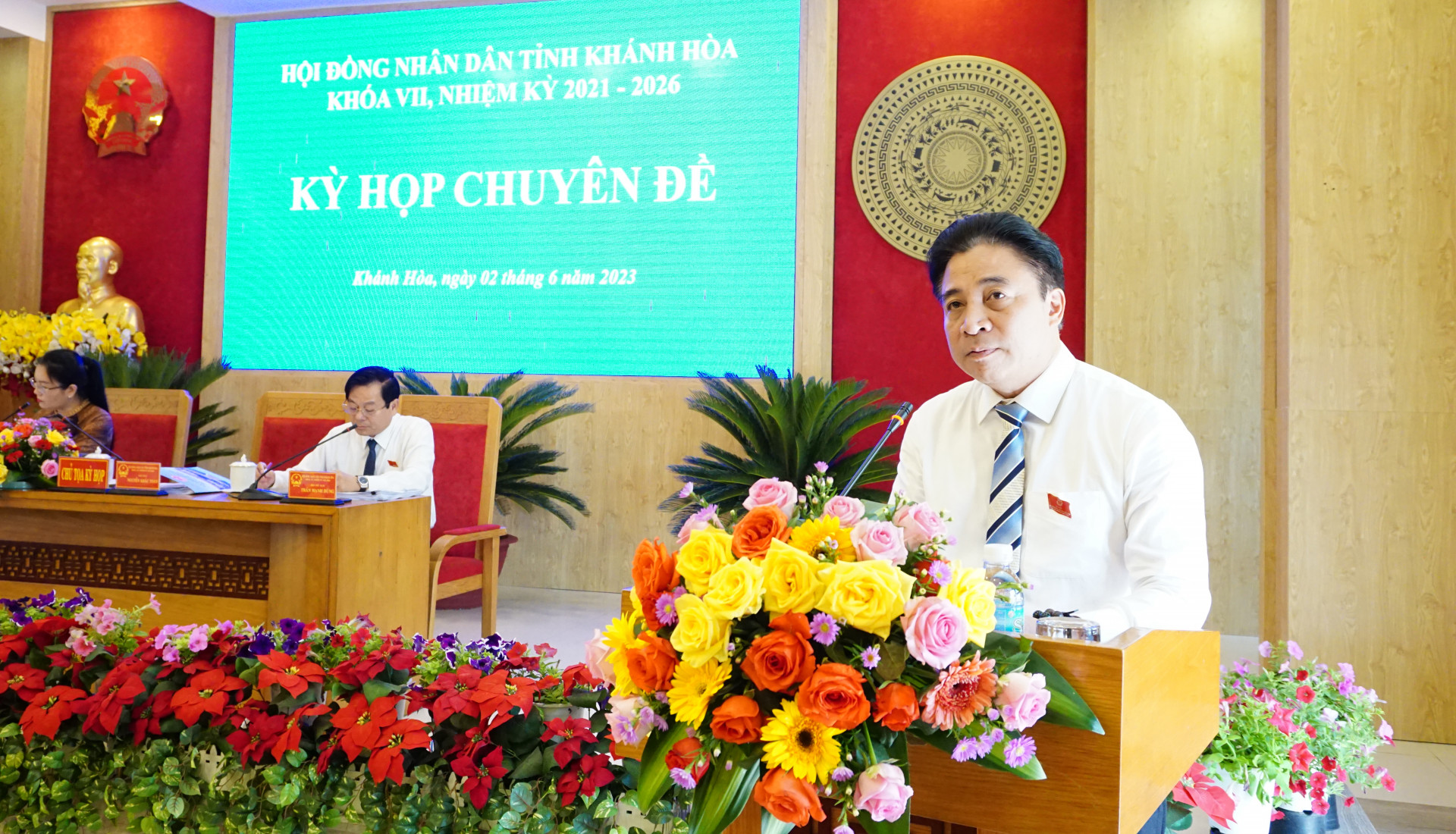 Ông Nguyễn Khắc Toàn phát biểu khai mạc kỳ họp