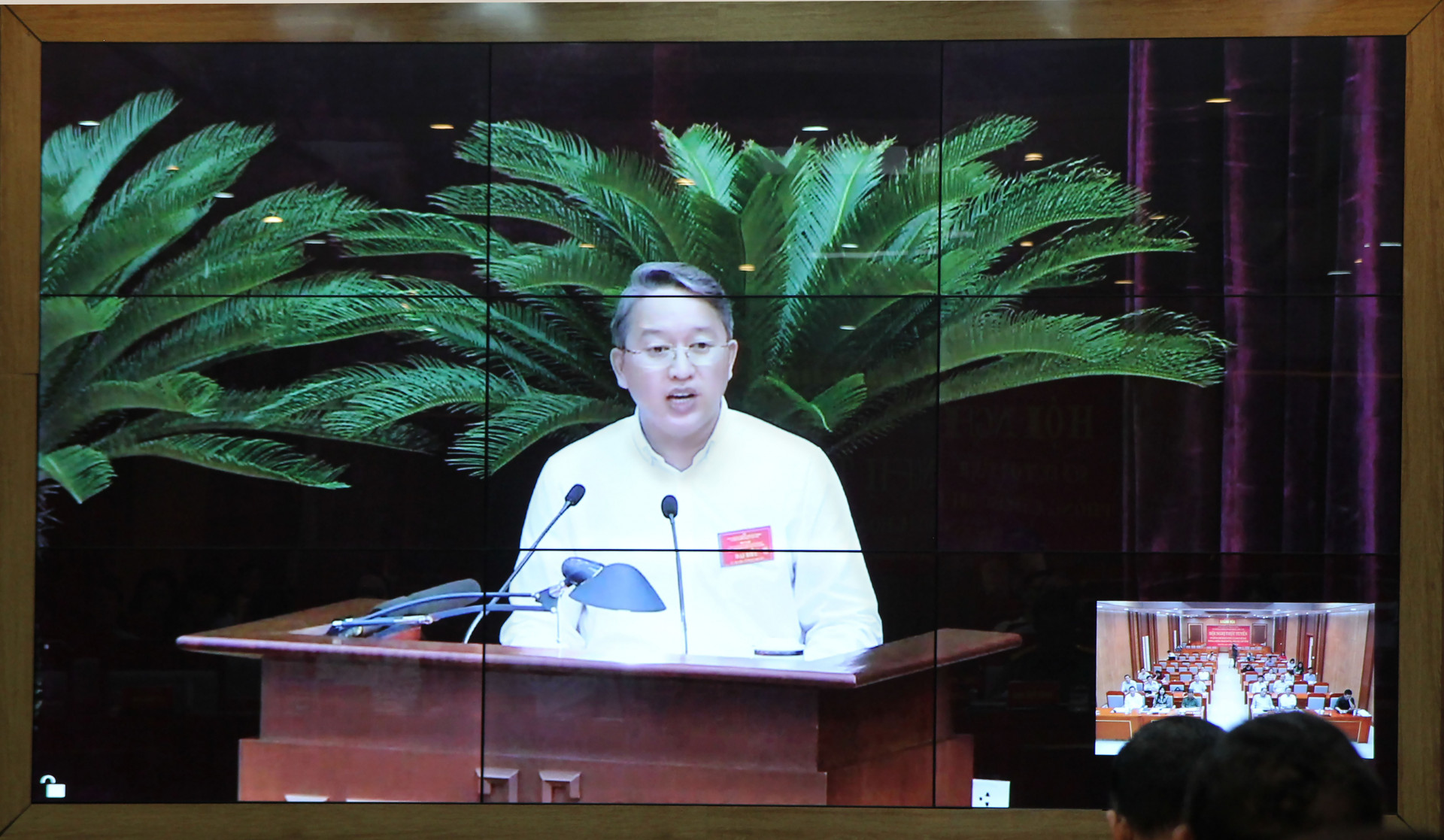Đồng chí Nguyễn Hải Ninh phát biểu tại hội nghị.