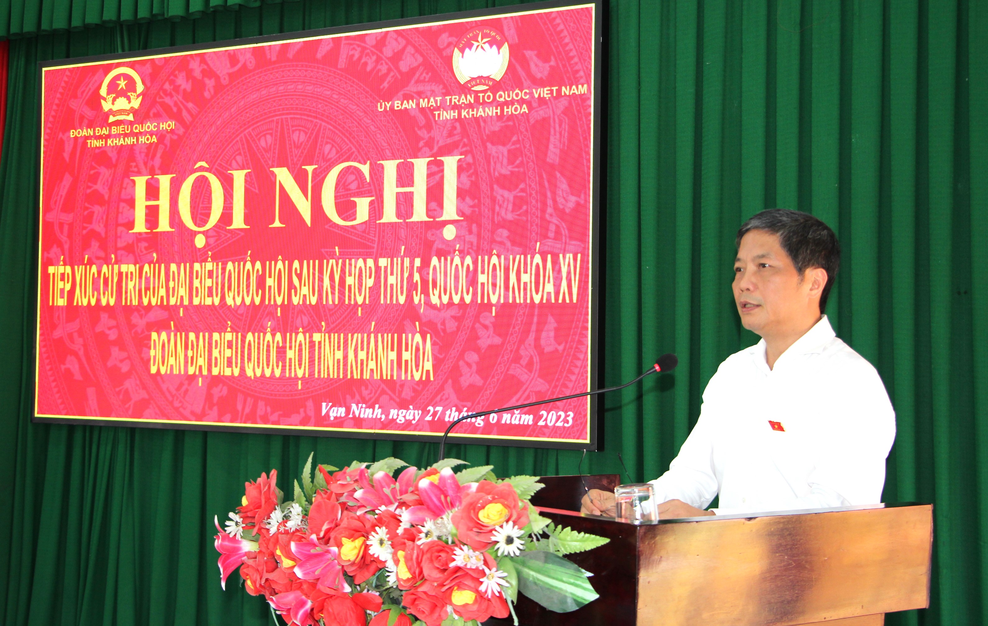 Ông Trần Tuấn Anh - Ủy viên Bộ Chính trị, Trưởng Ban Kinh tế Trung ương tiếp xúc cử tri huyện Vạn Ninh