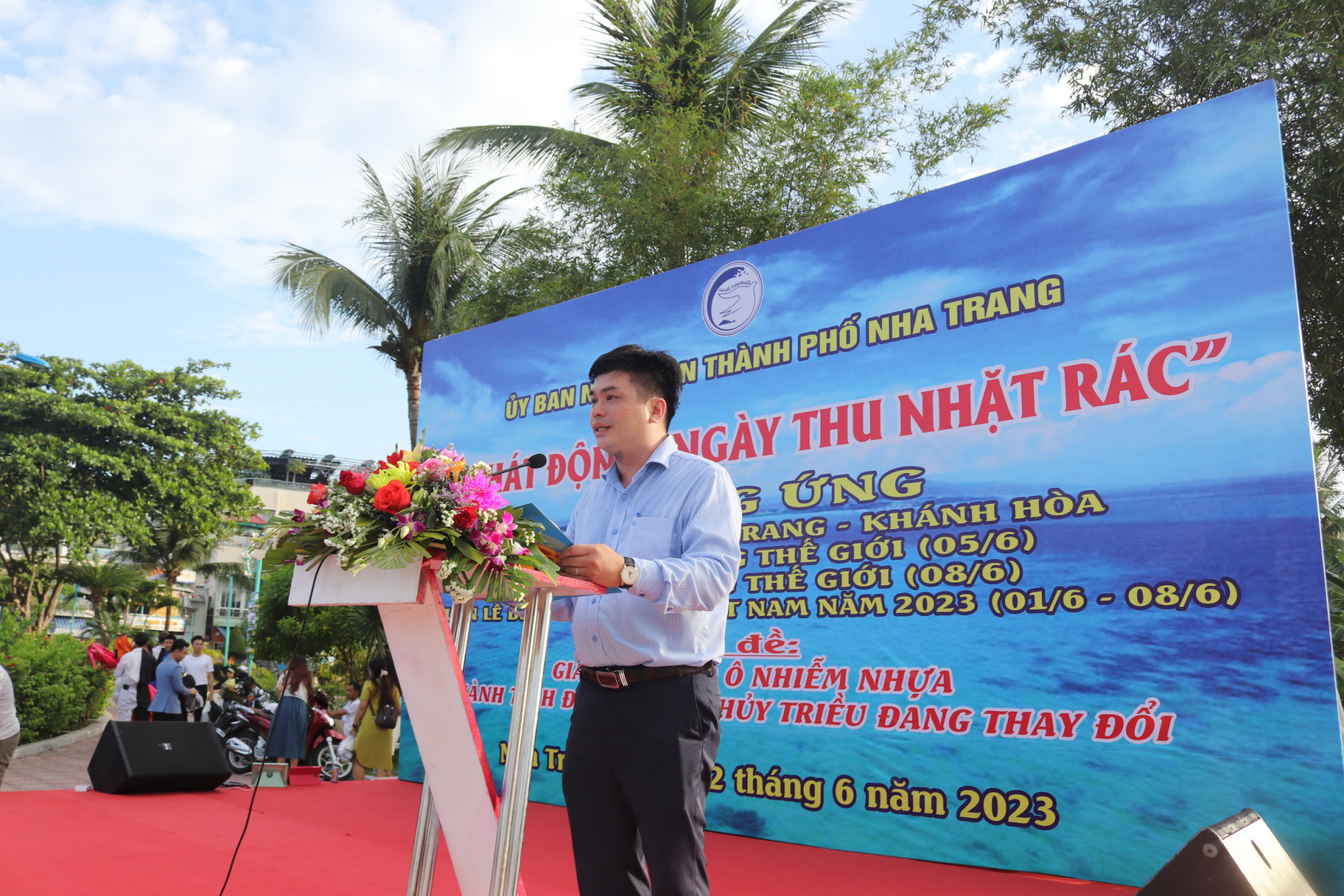 Ông Lê Đại Dương - Phó Chủ tịch UBND TP. Nha Trang phát biểu tại lễ phát động.