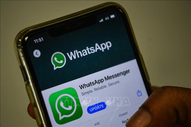 Biểu tượng của ứng dụng WhatsApp trên màn hình điện thoại.