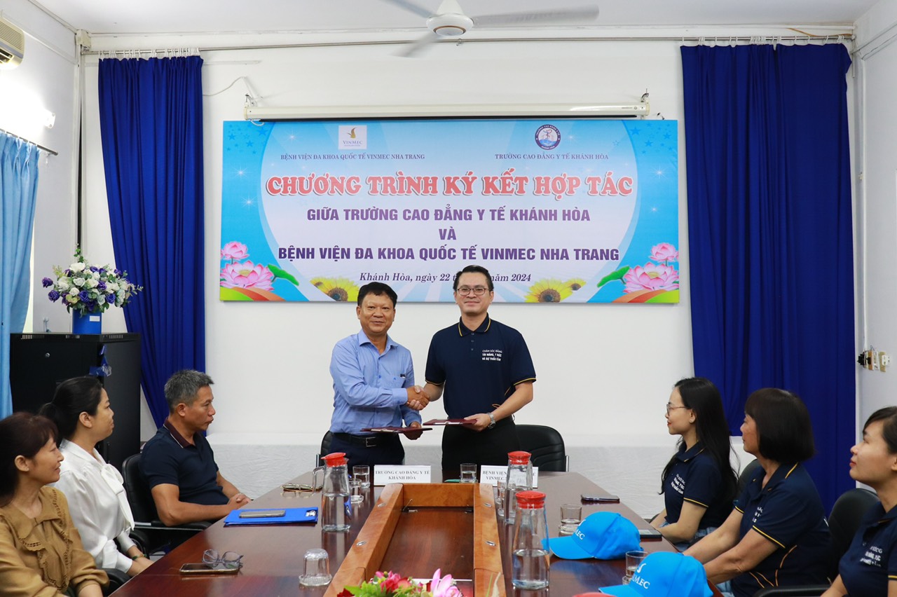 Trường Cao đẳng Y tế Khánh Hòa ký kết hợp tác với Bệnh viện Đa khoa Quốc tế Vinmec Nha Trang
