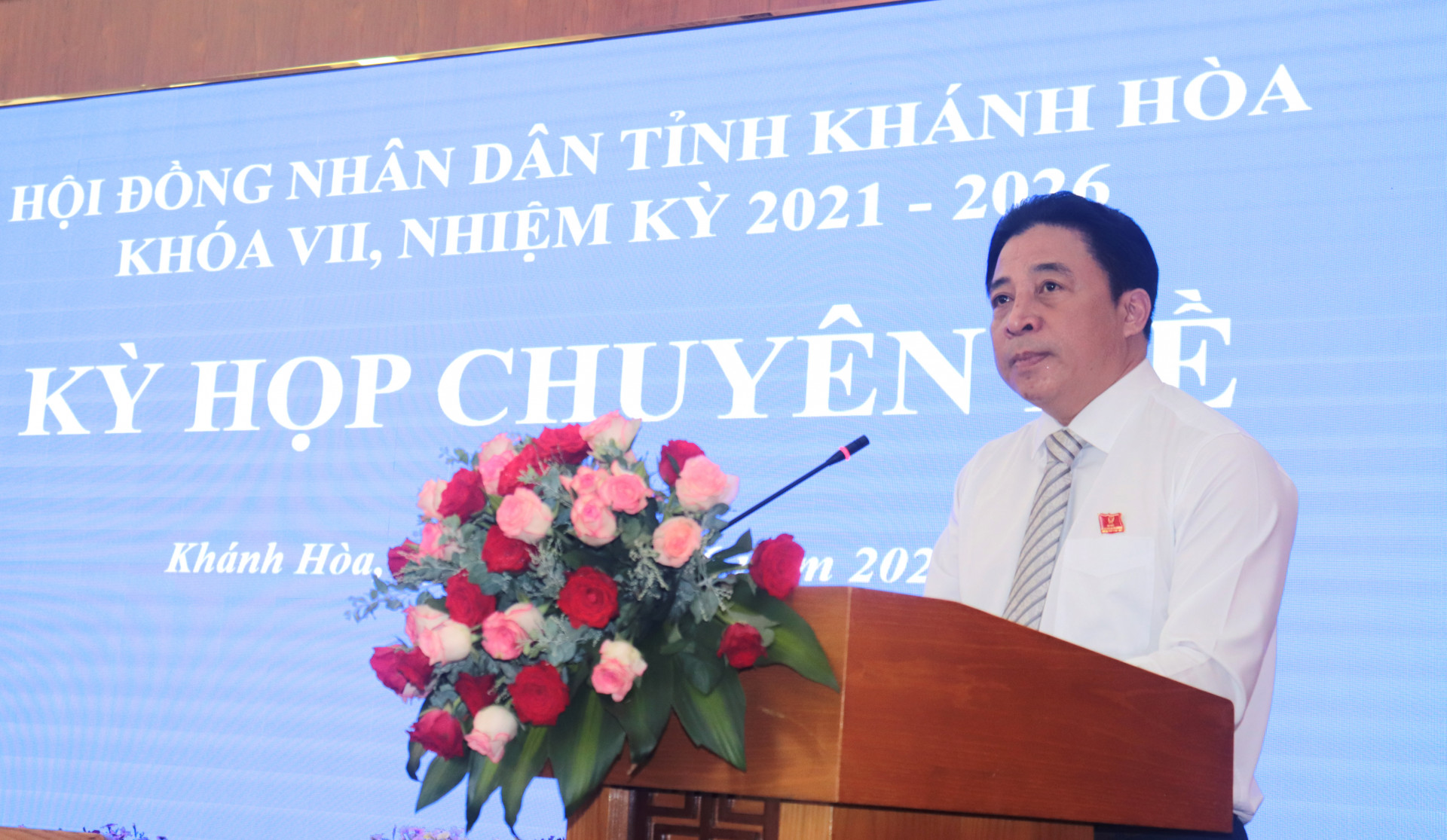 Đồng chí Nguyễn Khắc Toàn phát biểu khai mạc kỳ họp