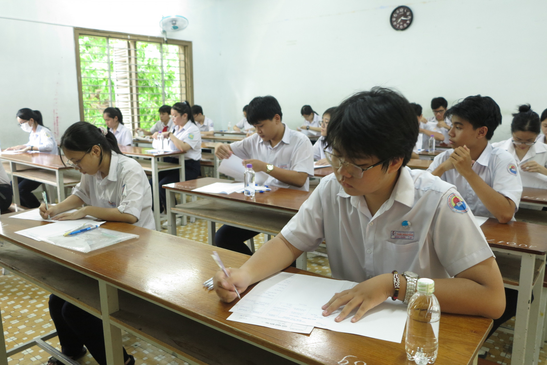 Thí sinh tham dự kỳ thi tuyển vào lớp 10 năm học 2024-2025. 
