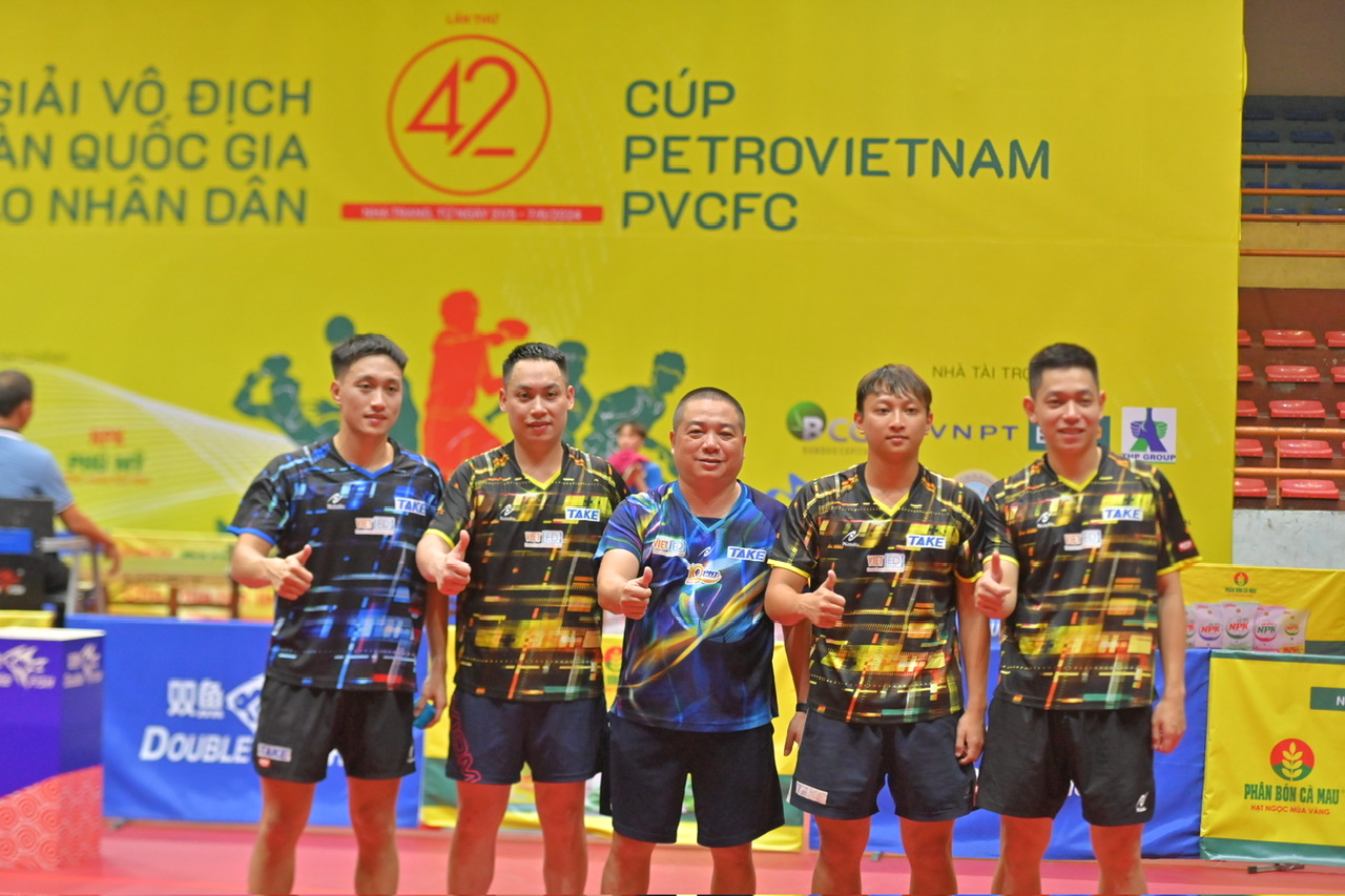 Giải vô địch Bóng bàn quốc gia Báo Nhân Dân, lần thứ 42 - tranh Cúp PetroVietNam – PVCFC năm 2024:: Đội nam Hà Nội 1, nữ TP. Hồ Chí Minh 1 vô địch đồng đội