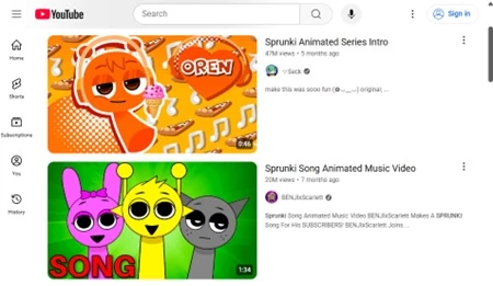 Trò chơi Sprunki, kết hợp nhịp điệu âm nhạc và chuyển động cũng đang thu hút rất nhiều sự chú ý. Ảnh chụp màn hình