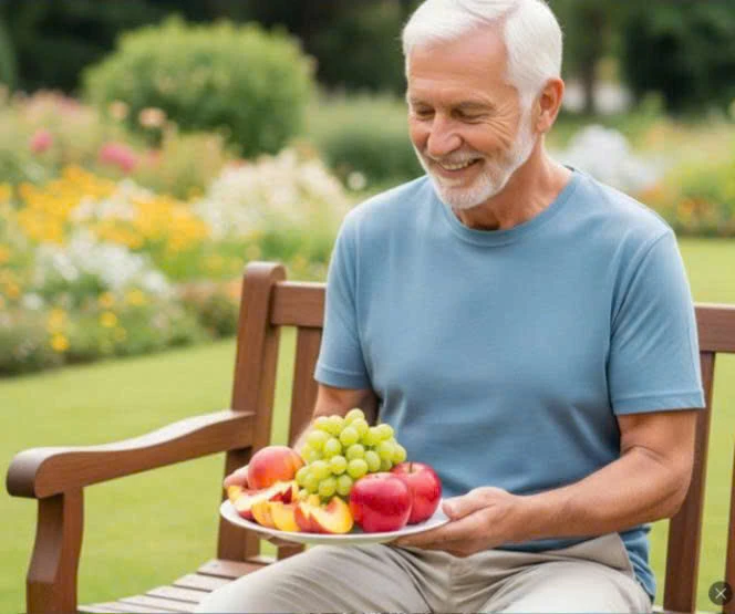 Chế độ ăn lành mạnh kết hợp tắm nắng sẽ giúp người cao tuổi nhận đủ vitamin D cần thiết.