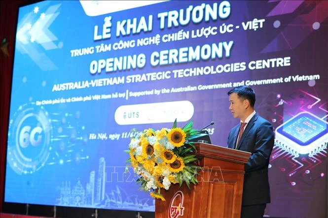Thứ trưởng Bộ Khoa học và Công nghệ Bùi Thế Duy phát biểu tại sự kiện. 
