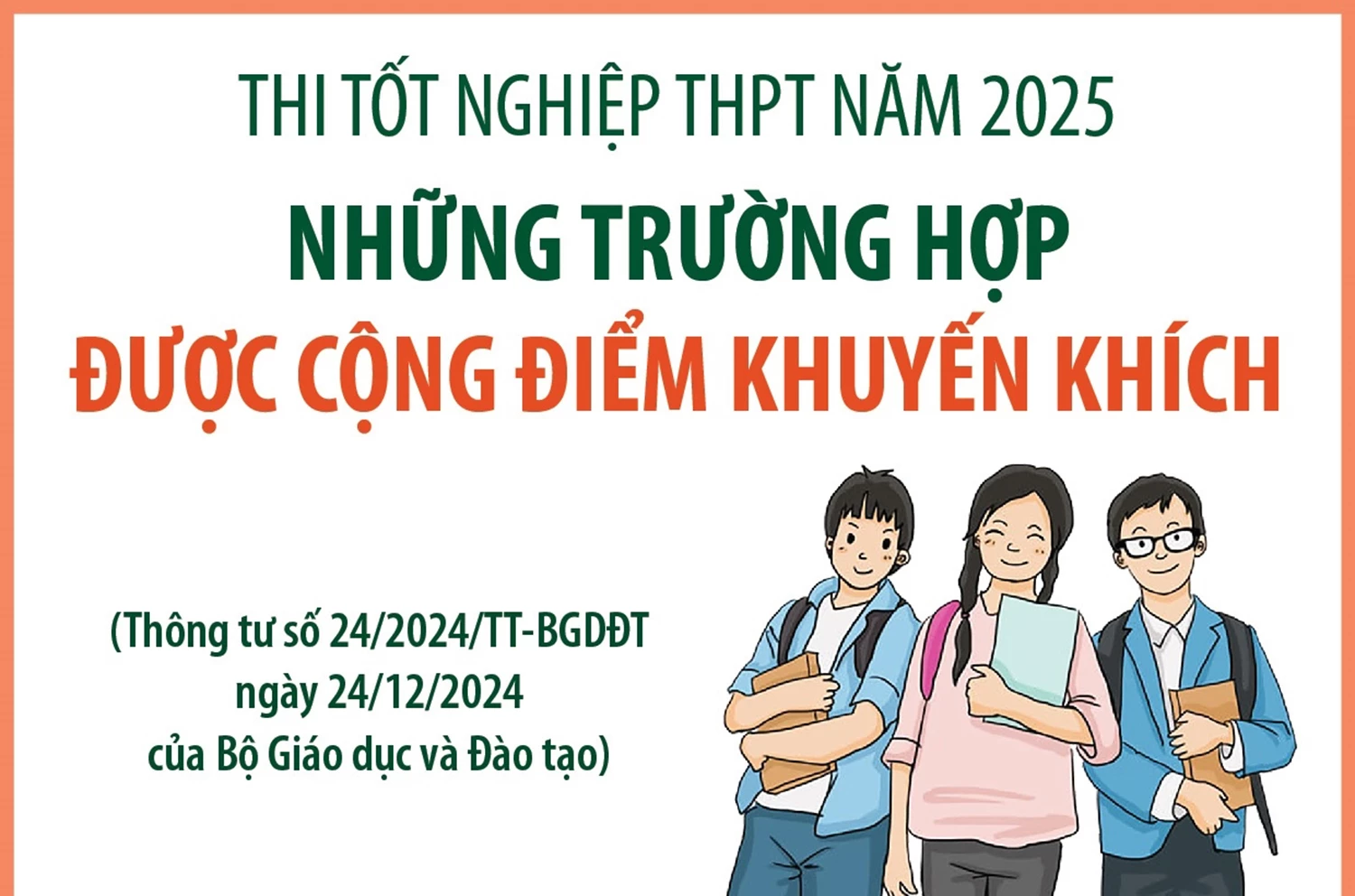 Thi tốt nghiệp THPT năm 2025: Những trường hợp được cộng điểm khuyến khích