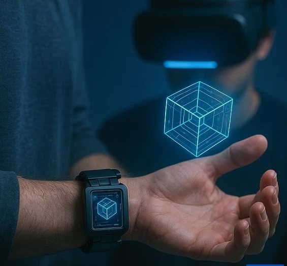  Vòng đeo tay giúp con người cảm nhận được các vật thể kỹ thuật số có thể được bán ra vào năm 2030. Ảnh: Chat GPT
