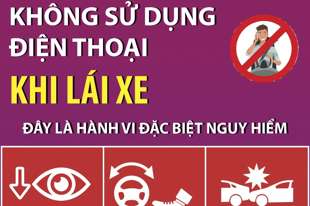 Không sử dụng điện thoại khi lái xe