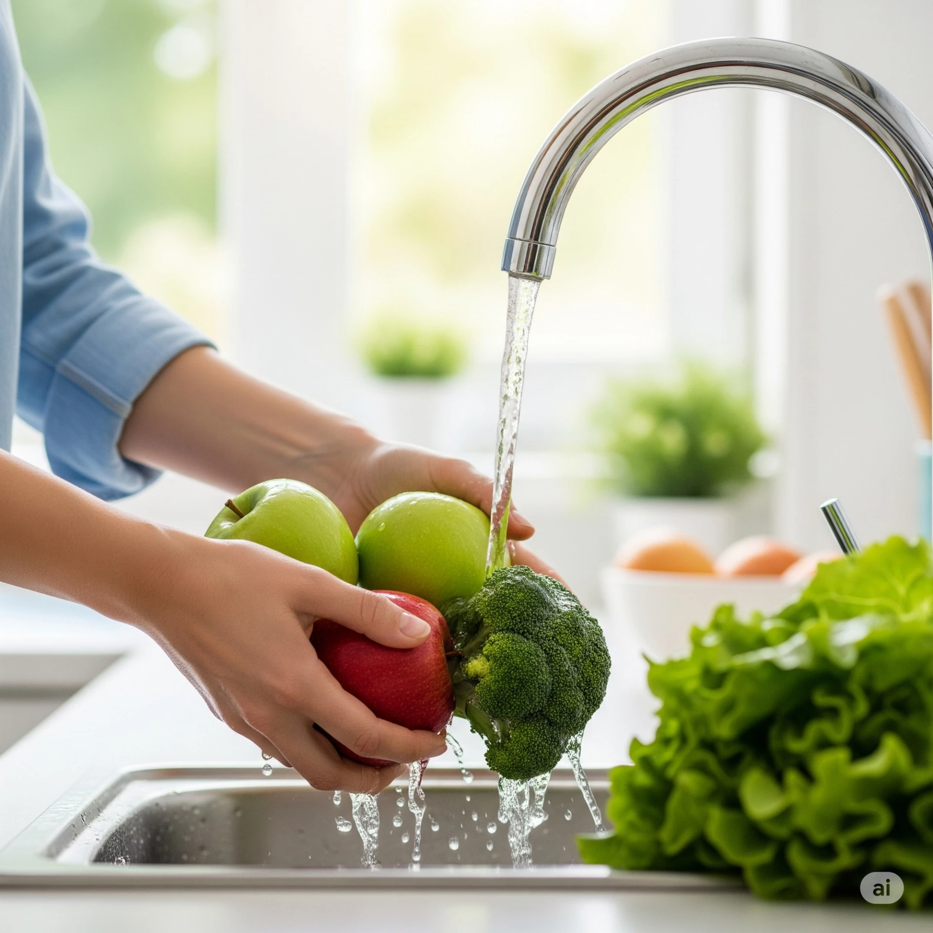 Luôn rửa sạch thực phẩm và đảm bảo quy trình bảo quản cũng như chế biến thực phẩm an toàn.