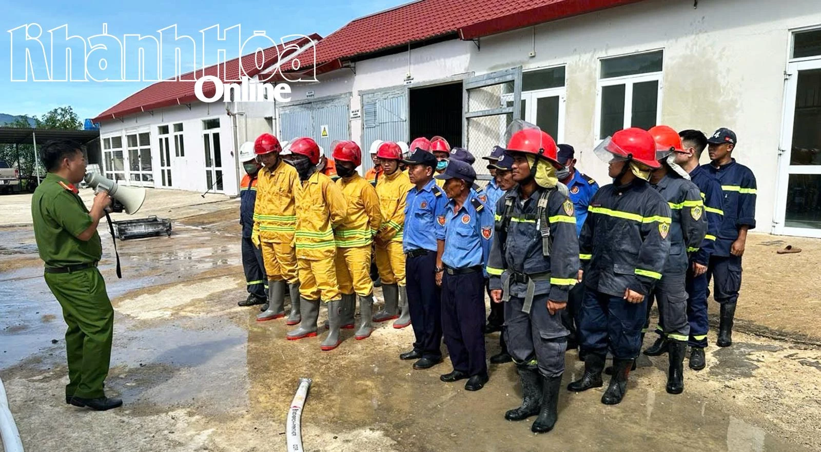 Các lực lượng tham gia buổi thực tập trong tình huống giả định