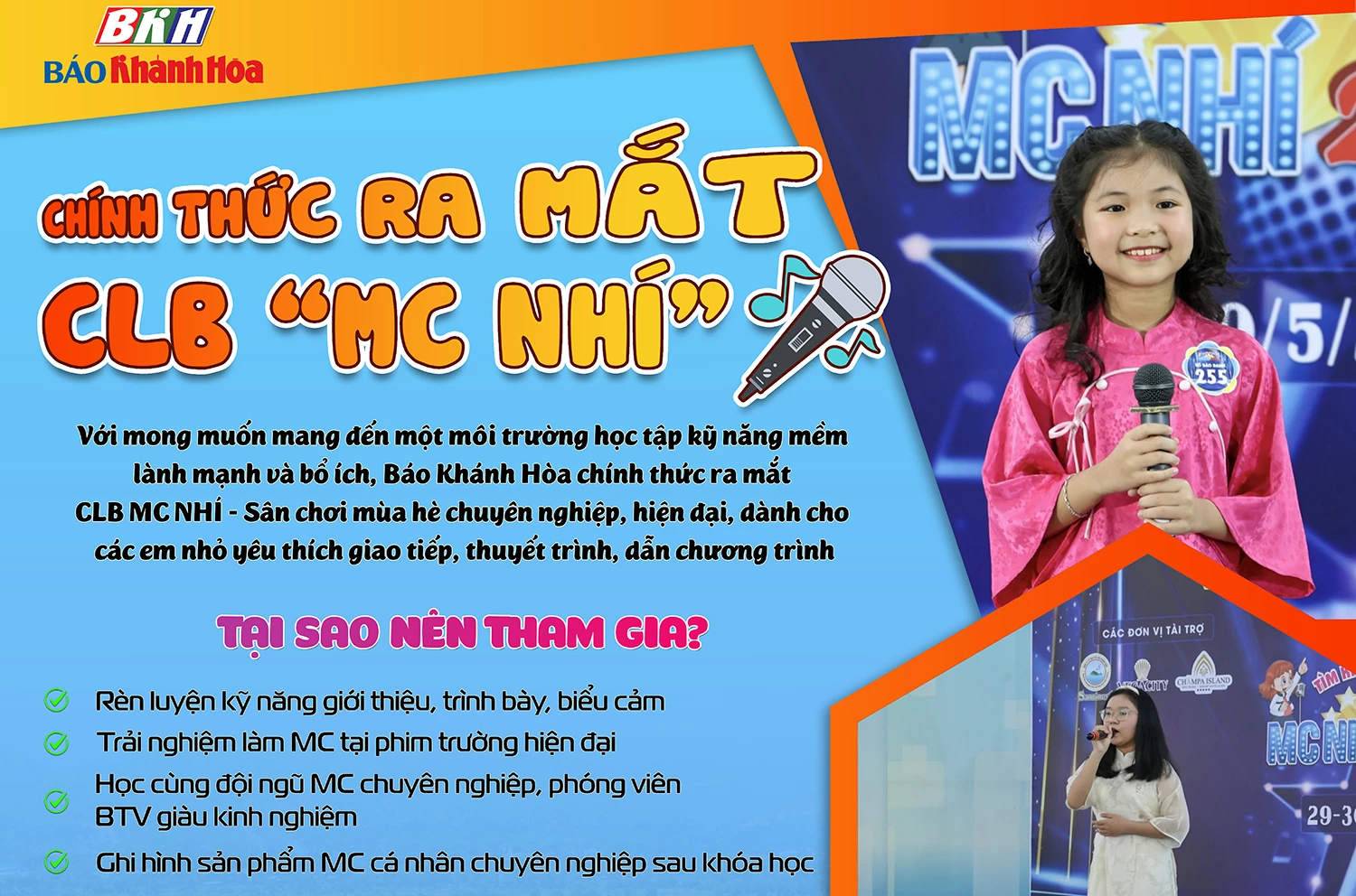 Báo Khánh Hòa ra mắt Câu lạc bộ MC nhí