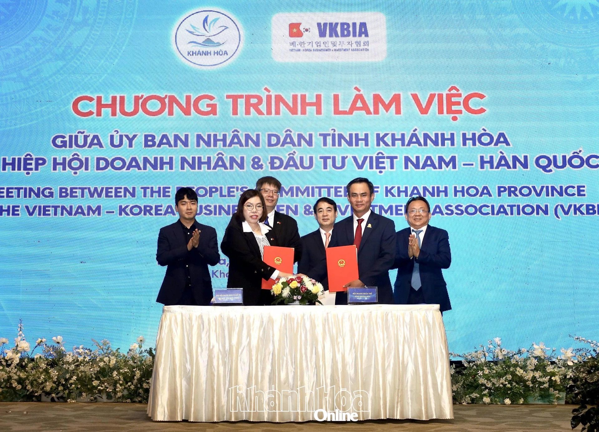 Lãnh đạo tỉnh Khánh Hòa làm việc với Hiệp hội Doanh nhân và Đầu tư Việt Nam - Hàn Quốc