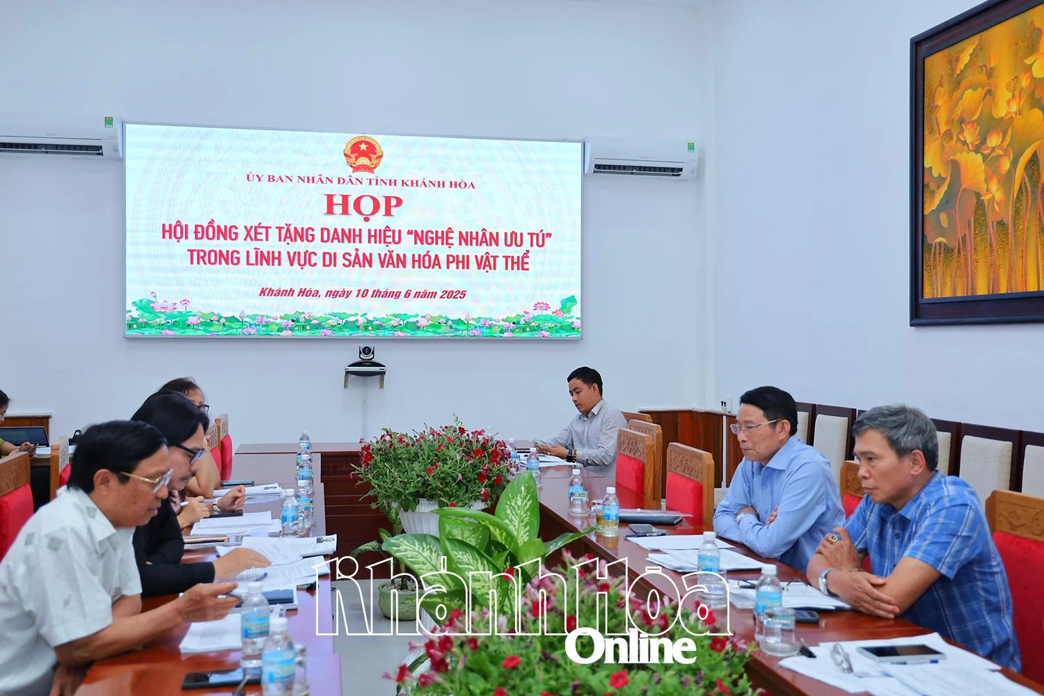 Cuộc họp của Hội đồng xét tặng danh hiệu Nghệ nhân ưu tú trong lĩnh vực di sản văn hóa phi vật thể.