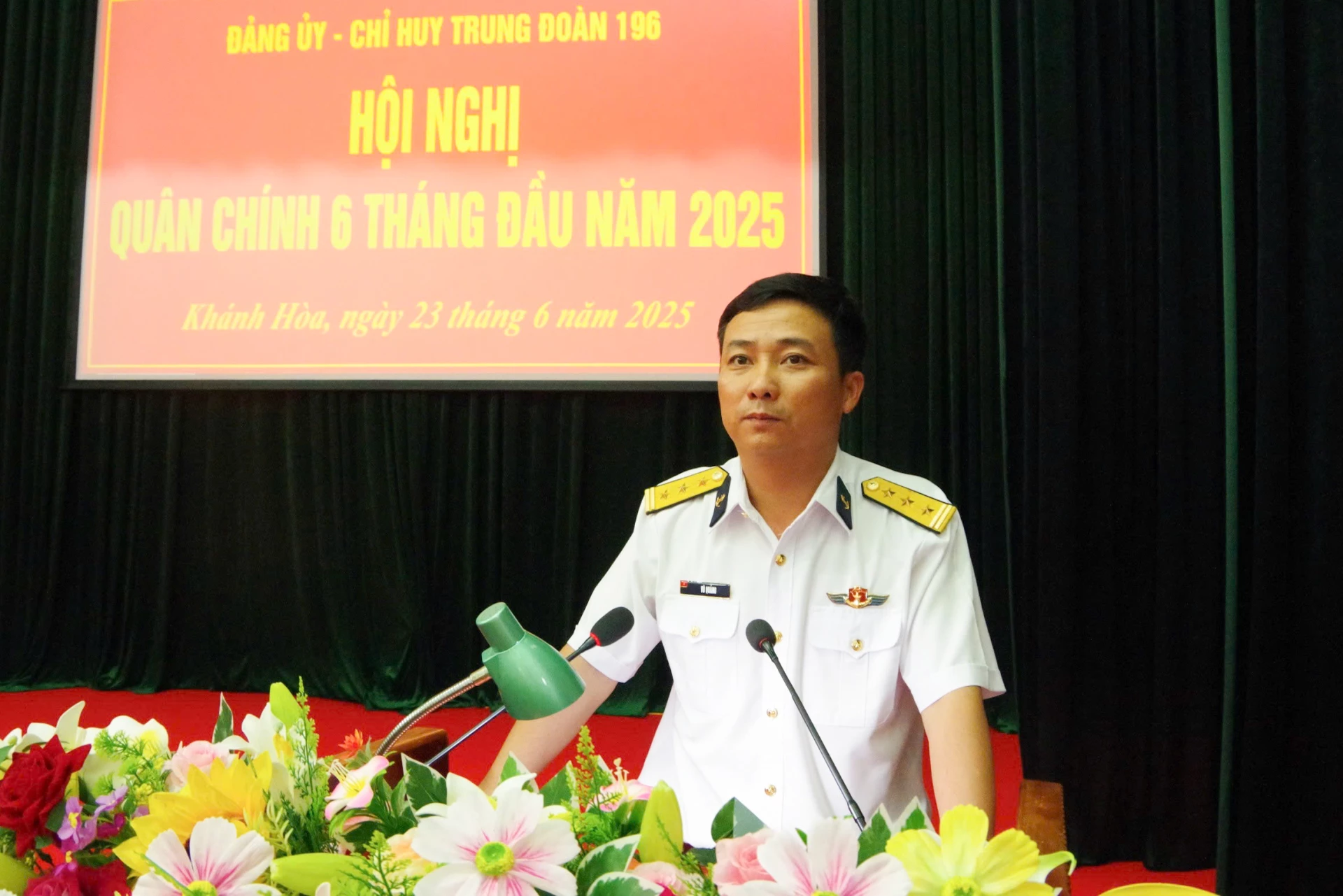 Trung đoàn 196 Hải quân tổ chức hội nghị quân chính 6 tháng đầu năm