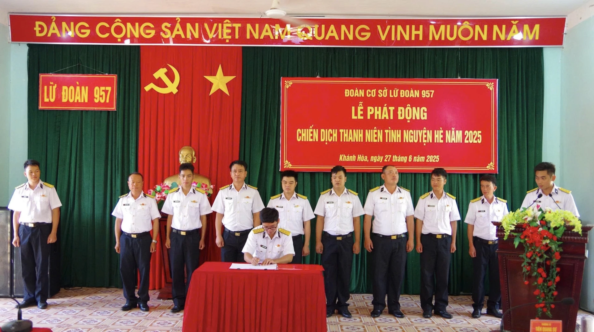 Lữ đoàn 957 Vùng 4 Hải quân phát động chiến dịch “Thanh niên tình nguyện hè năm 2025”