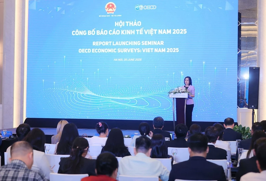 Quang cảnh Hội thảo công bố Báo cáo kinh tế Việt Nam 2025.